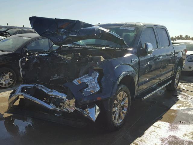 1FTEW1EF4FKE38492 - 2015 FORD F150 SUPER BLUE photo 2