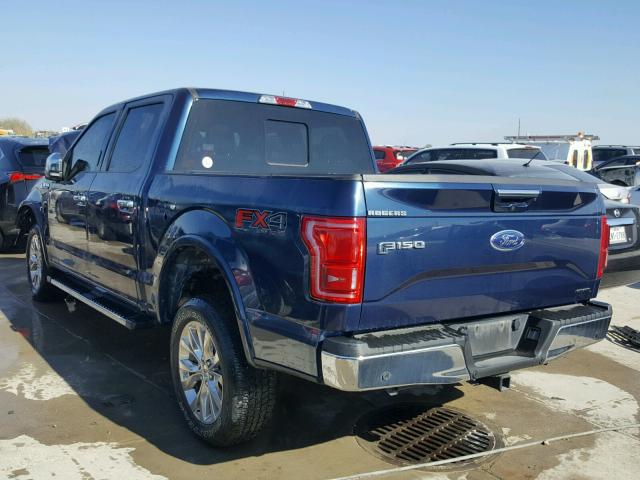 1FTEW1EF4FKE38492 - 2015 FORD F150 SUPER BLUE photo 3