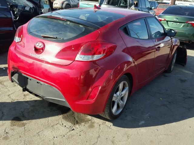 KMHTC6AD0FU235682 - 2015 HYUNDAI VELOSTER B RED photo 4