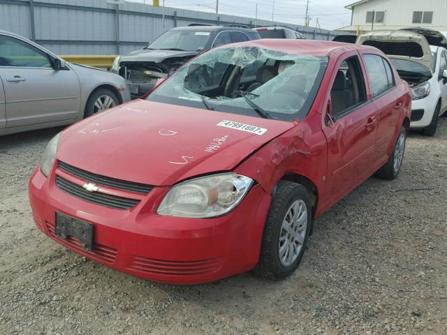 1G1AT58H197179486 - 2009 CHEVROLET COBALT LT RED photo 2