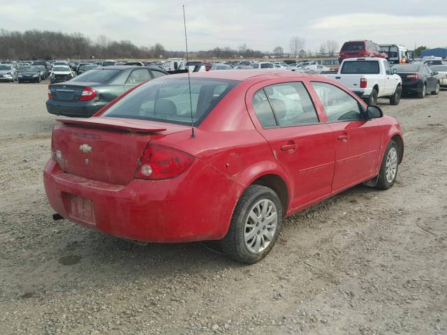 1G1AT58H197179486 - 2009 CHEVROLET COBALT LT RED photo 4