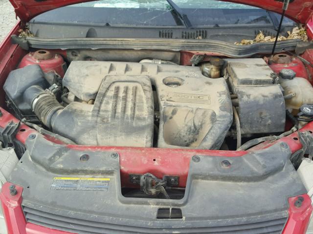 1G1AT58H197179486 - 2009 CHEVROLET COBALT LT RED photo 7