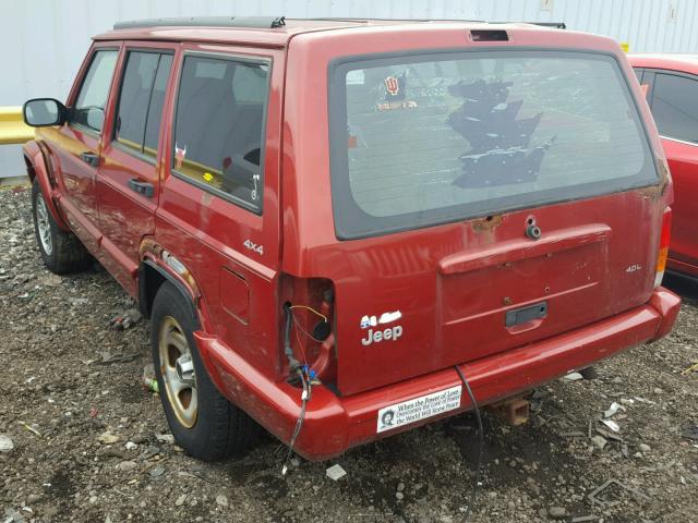 1J4FJ68S7WL154951 - 1998 JEEP CHEROKEE S RED photo 3