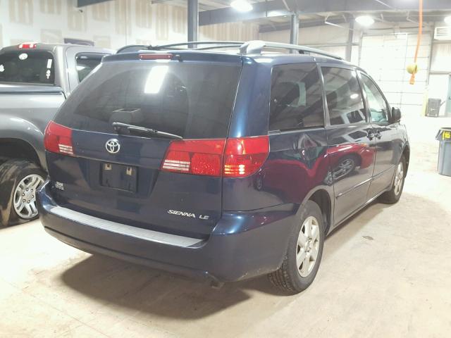 5TDZA23C05S306870 - 2005 TOYOTA SIENNA CE BLUE photo 4