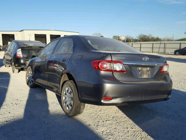 2T1BU4EE5BC602961 - 2011 TOYOTA COROLLA BA GRAY photo 3