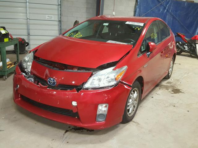 JTDKN3DU9A0115884 - 2010 TOYOTA PRIUS RED photo 2