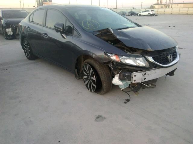 2HGFB2F98EH528766 - 2014 HONDA CIVIC EXL GRAY photo 1