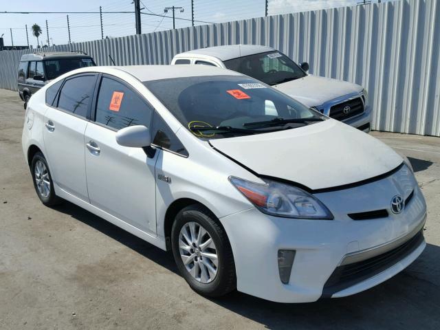 JTDKN3DP5E3051972 - 2014 TOYOTA PRIUS PLUG WHITE photo 1