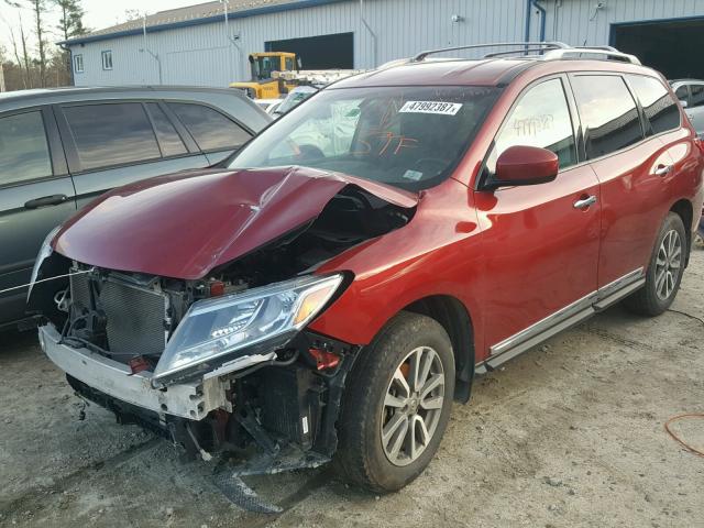 5N1AR2MMXDC628599 - 2013 NISSAN PATHFINDER RED photo 2