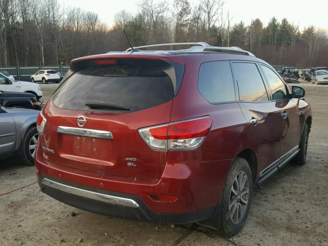 5N1AR2MMXDC628599 - 2013 NISSAN PATHFINDER RED photo 4