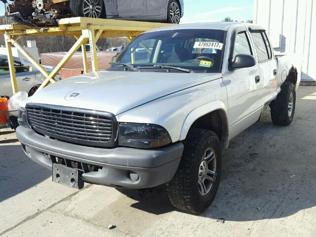 1D7HG38K54S535878 - 2004 DODGE DAKOTA QUA SILVER photo 2