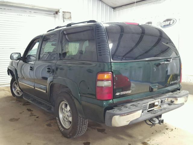 1GNEC13ZX2J179665 - 2002 CHEVROLET TAHOE C150 GREEN photo 3