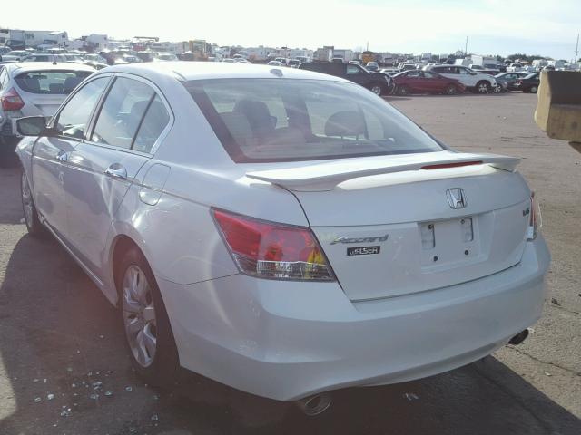 1HGCP36849A040419 - 2009 HONDA ACCORD EXL WHITE photo 3