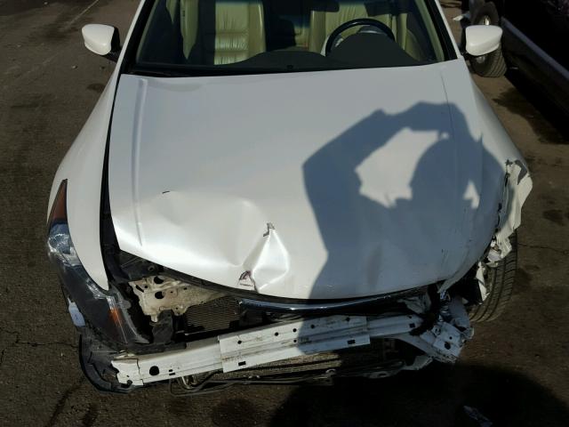 1HGCP36849A040419 - 2009 HONDA ACCORD EXL WHITE photo 7