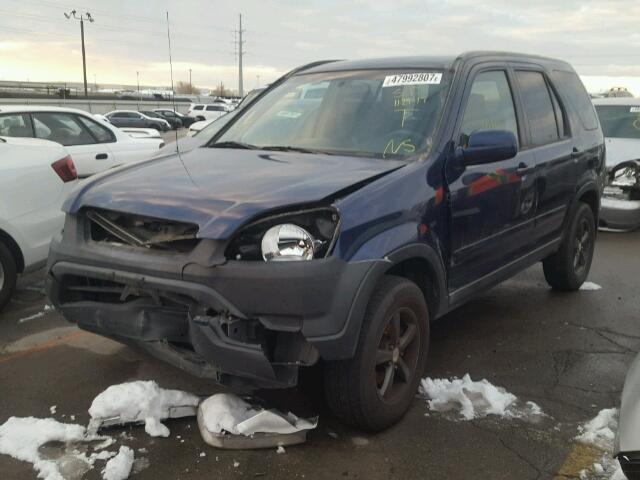 JHLRD68493C002373 - 2003 HONDA CR-V LX BLUE photo 2