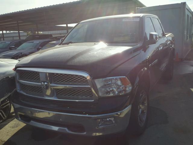 1C6RD7NT2CS109924 - 2012 DODGE RAM 1500 L BLACK photo 2