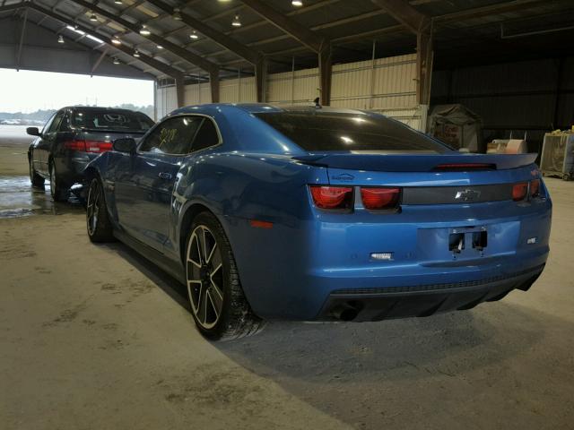 2G1FC1E35D9202685 - 2013 CHEVROLET CAMARO LT BLUE photo 3