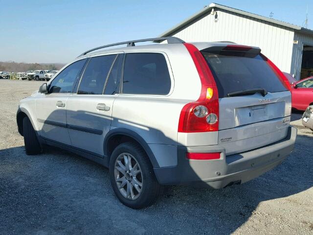 YV1CZ91H841100093 - 2004 VOLVO XC90 T6 SILVER photo 3