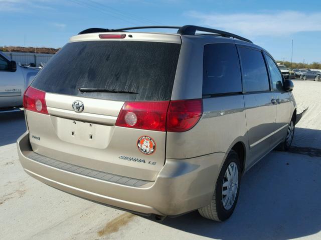 5TDZK23C37S026697 - 2007 TOYOTA SIENNA CE GOLD photo 4