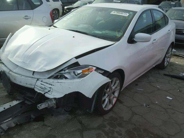 1C3CDFBA9DD131859 - 2013 DODGE DART SXT WHITE photo 2