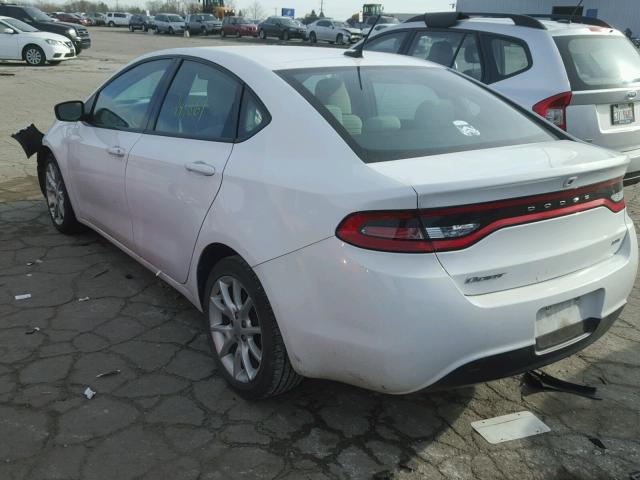 1C3CDFBA9DD131859 - 2013 DODGE DART SXT WHITE photo 3