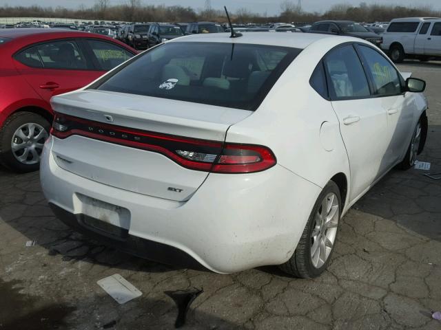 1C3CDFBA9DD131859 - 2013 DODGE DART SXT WHITE photo 4