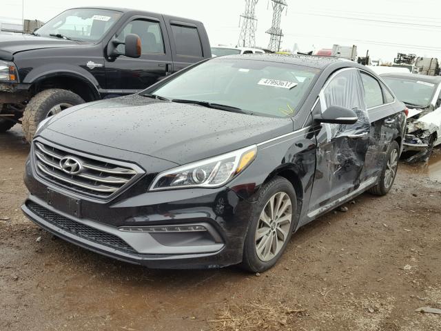 5NPE34AF4HH451566 - 2017 HYUNDAI SONATA SPO BLACK photo 2