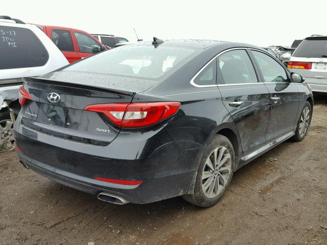 5NPE34AF4HH451566 - 2017 HYUNDAI SONATA SPO BLACK photo 4