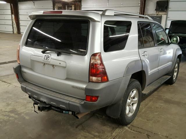 JTEBT14R630010241 - 2003 TOYOTA 4RUNNER SR SILVER photo 4