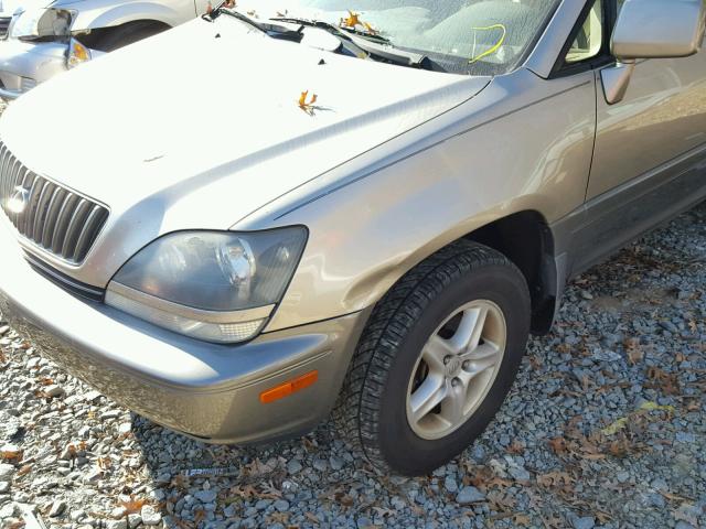 JT6HF10U9Y0145776 - 2000 LEXUS RX 300 GOLD photo 9