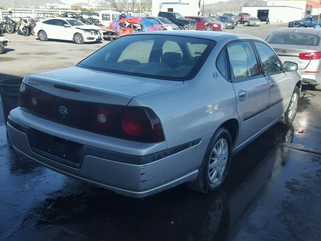 2G1WF52EX39448036 - 2003 CHEVROLET IMPALA SILVER photo 4