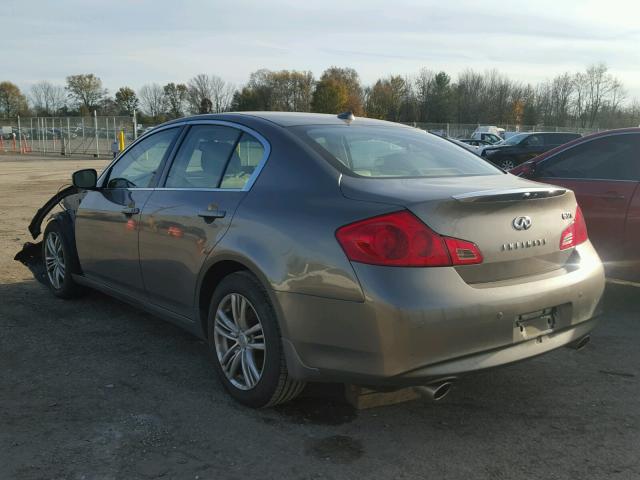 JN1CV6ARXCM670265 - 2012 INFINITI G37 GRAY photo 3