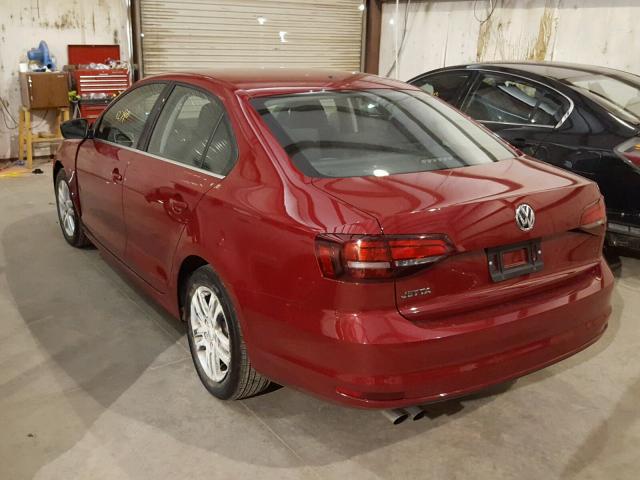 3VW2B7AJ9HM314030 - 2017 VOLKSWAGEN JETTA S RED photo 3