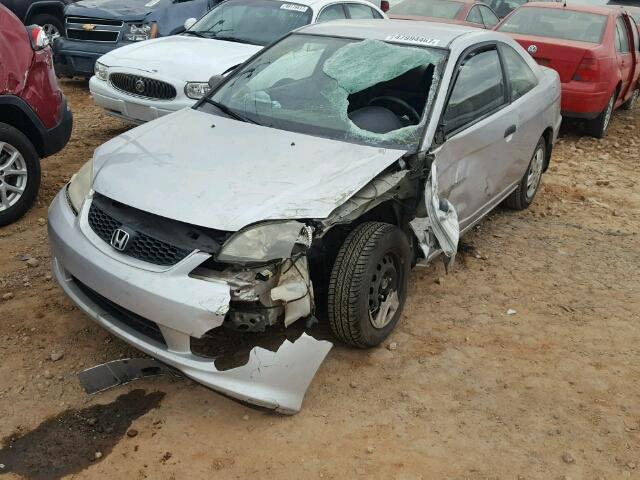 1HGEM21115L042844 - 2005 HONDA CIVIC DX V SILVER photo 2
