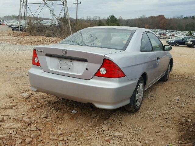 1HGEM21115L042844 - 2005 HONDA CIVIC DX V SILVER photo 4