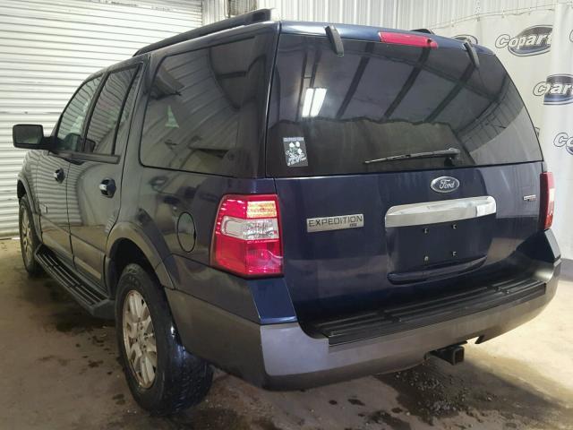 1FMFU155X7LA53785 - 2007 FORD EXPEDITION BLUE photo 3