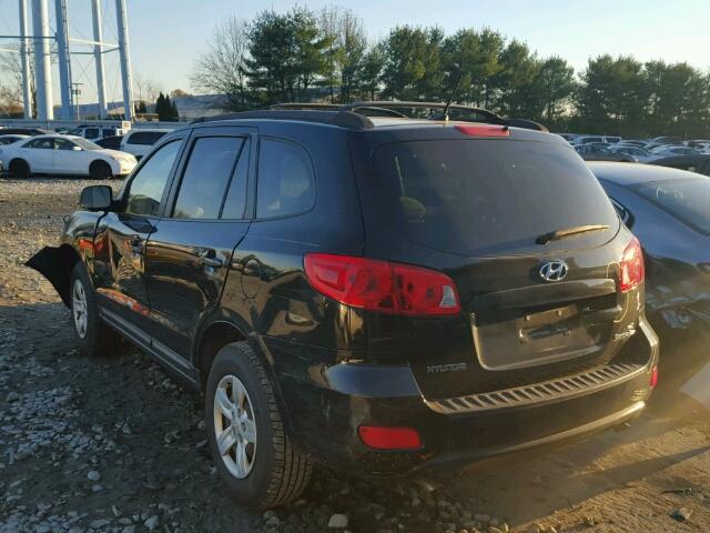 5NMSG13D09H254202 - 2009 HYUNDAI SANTA FE G BLACK photo 3