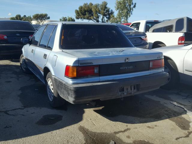 1HGED3647KA027636 - 1989 HONDA CIVIC DX BLUE photo 3