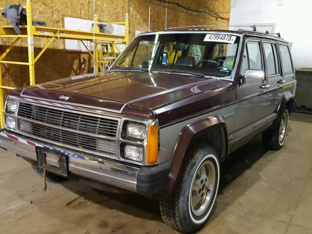 1JCMR7514HT176513 - 1987 JEEP WAGONEER BROWN photo 2