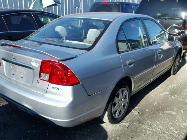 2HGES26703H544810 - 2003 HONDA CIVIC EX GRAY photo 4