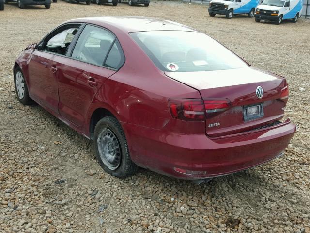 3VW267AJ9GM266225 - 2016 VOLKSWAGEN JETTA S RED photo 3