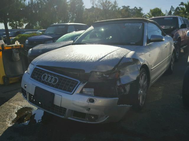 WUARL48H35K900602 - 2005 AUDI S4 QUATTRO SILVER photo 2