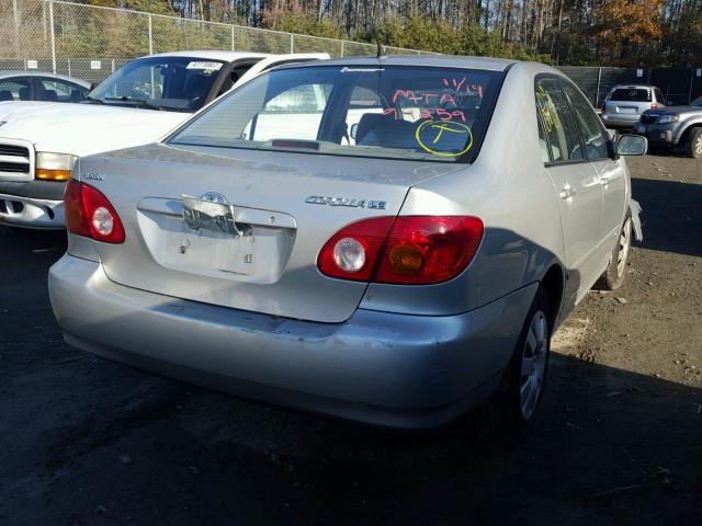 2T1BR32E54C276579 - 2004 TOYOTA COROLLA CE SILVER photo 4