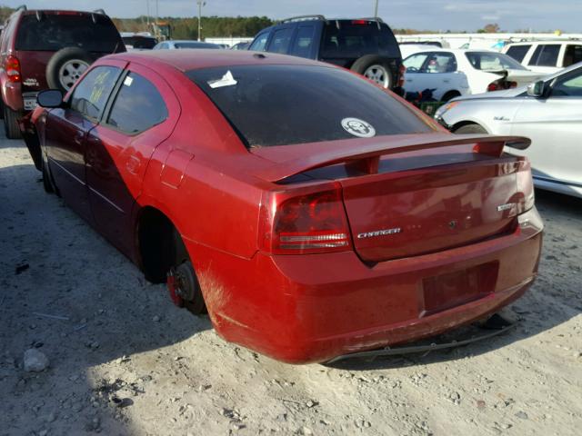 2B3LA73W26H513002 - 2006 DODGE CHARGER SR RED photo 3