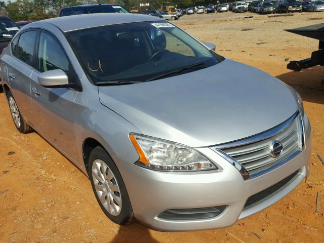 3N1AB7AP6FL669777 - 2015 NISSAN SENTRA S SILVER photo 1