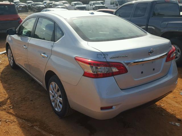 3N1AB7AP6FL669777 - 2015 NISSAN SENTRA S SILVER photo 3