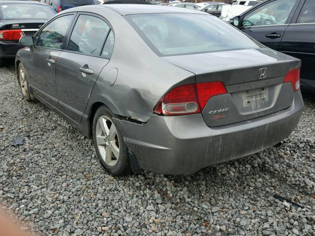 2HGFA16978H321335 - 2008 HONDA CIVIC EXL GRAY photo 3