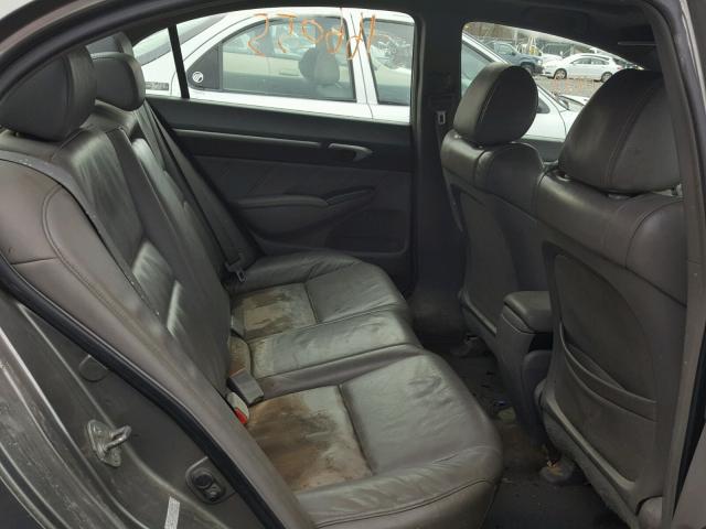2HGFA16978H321335 - 2008 HONDA CIVIC EXL GRAY photo 6