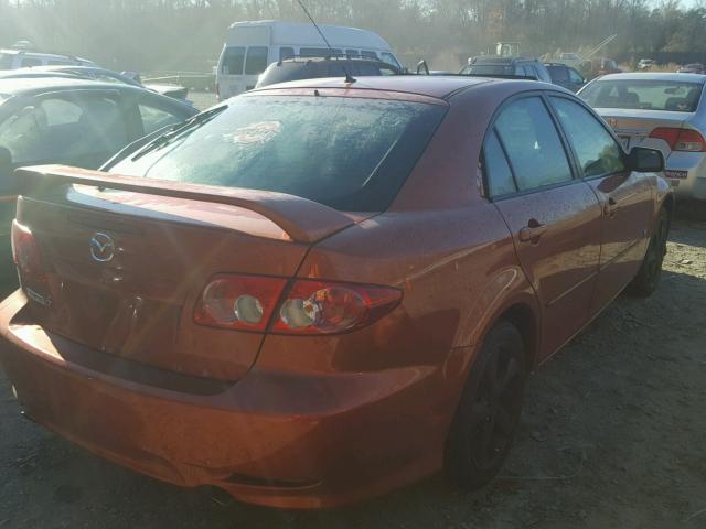 1YVHP84D845N55727 - 2004 MAZDA 6 S ORANGE photo 4