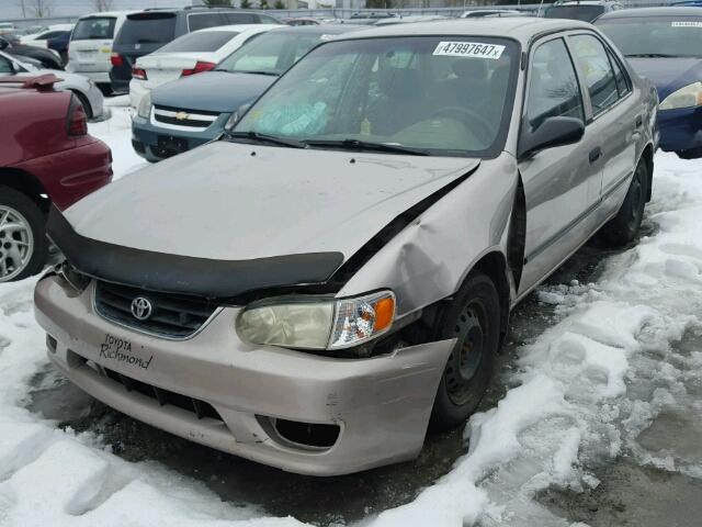 2T1BR12E52C878917 - 2002 TOYOTA COROLLA CE BEIGE photo 2